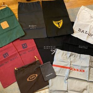 Lot of 11 menswear designer dustbags